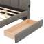 Upholstered Platform Bed With USB Charging And 2 Storage Drawers