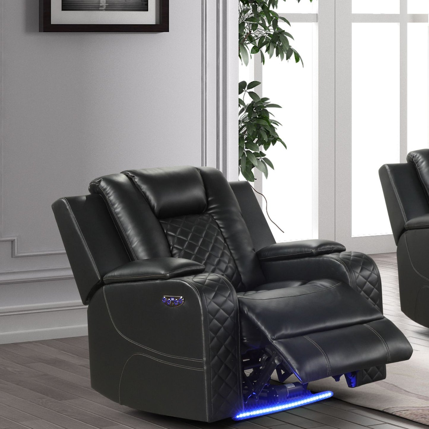 Benz - LED & Power Recliner With Adjustable Headrests And Ambient LED Lighting