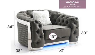 Sophisticated Accent Chair - Gray