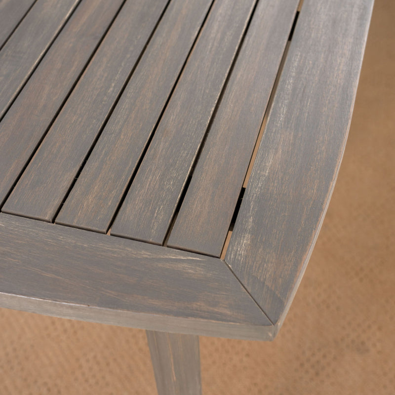 Modern Indoor Square Acacia Wood Dining Table With Toothpick Leg Design