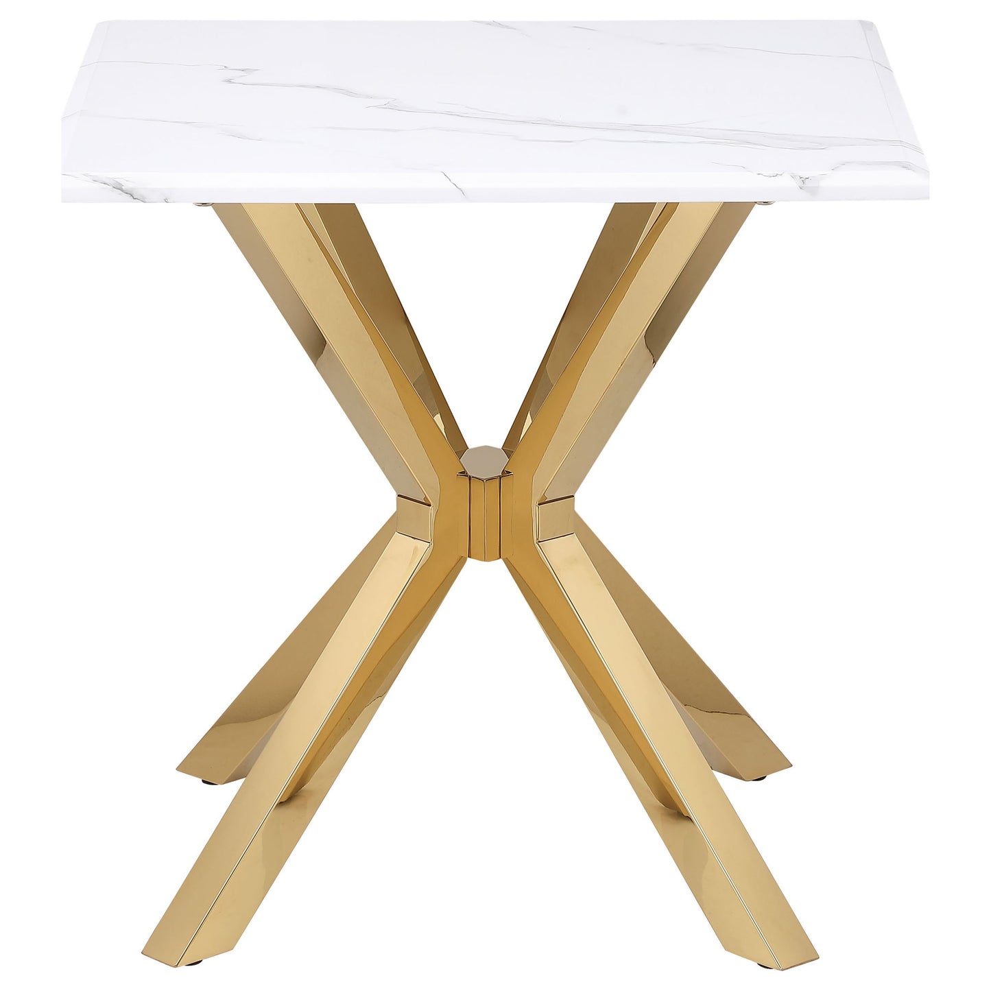Maciel - 2 Piece Marble Coffee And End Table Set With Base Marble - White Marble
