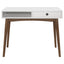 1 Drawer Writing Desk, Compact Size For Home Office - White