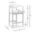 Artemis - Mixed Material Upholstered Counter Stool - Warm White