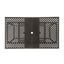 Outdoor Expandable Dining Table With Umbrella Holder, Lattice Pattern And Curved Legs - Black