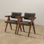 Athena - Dining Chair (Set of 2) - Black / Brown