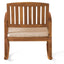 Acacia Wood Outdoor Patio Rocking Chair With Cushion (Set of 2) - Natural / Cream