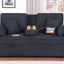 Cody II - 69.5"W Woven Fabric Convertible Sleeper Loveseat with Cup Holder