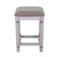 Console Table With 4 Stools - Antique White