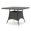 Outdoor Rattan Square Dining Table With 4 Legs - Gray