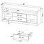 Conifer - 3 Piece TV Entertainment Center With Storage - Gray