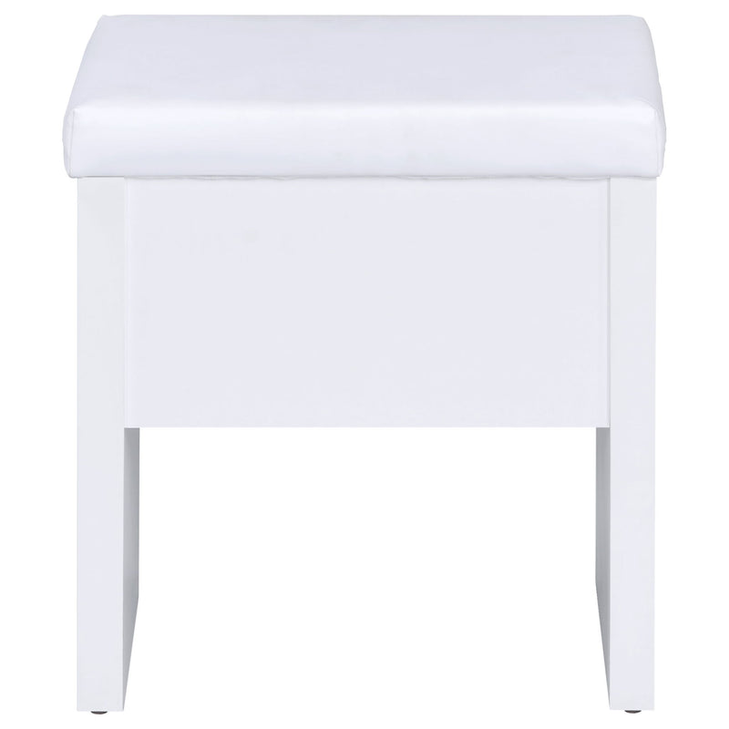 Walsh - Makeup Vanity Table With Mirror And Stool - White