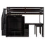 Loft Bed With Stairs, Bookshelf, Drawers, Desk & Wardrobe, Space Saving Multifunctional Furniture