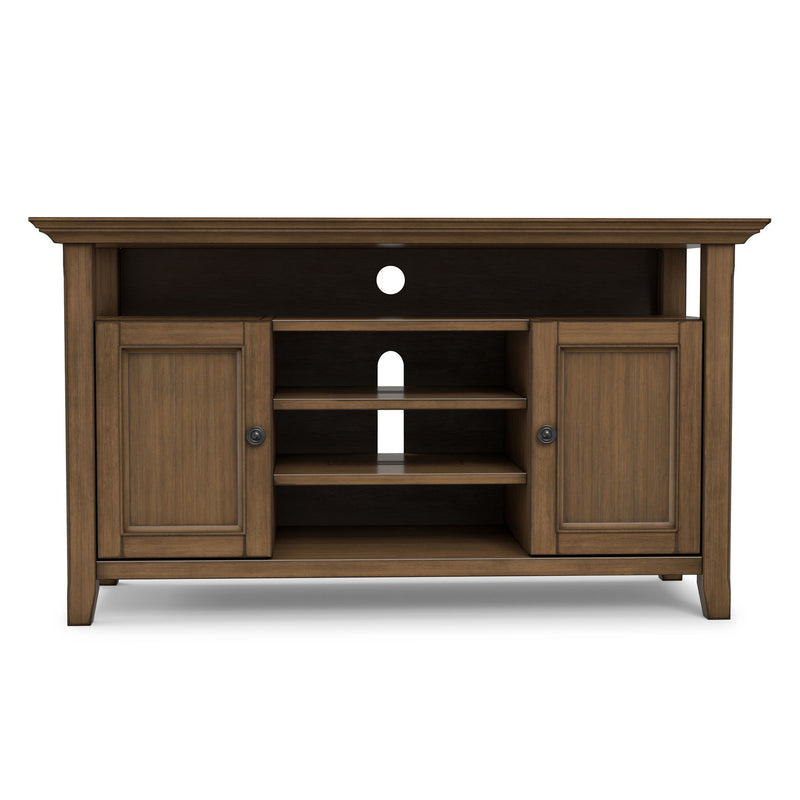Amherst - TV Media Stand - Rustic Natural Aged Brown