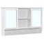 Wall Mounted Bathroom Medicine Cabinet With Double Mirrored Doors
