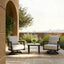 Outdoor Patio Furniture, Chat Set, Sunbrella Cushions And Side Table