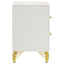 Chesney - 2 Drawer Nightstand With Trim, Bedroom Side Table - White
