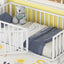 Metal Floor Bed Frame With Fence And Door