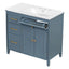 Modern Bathroom Vanity With Ceramic Sink, Freestanding, One Tip Out Drawer, 3 Side Drawers, Adjustable Shelf