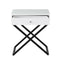 Koda - End Side Table Nightstand, Drawer And Cross Base