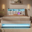 Platform Bed With Hydraulic Storage, LED Lighting & Charging Station
