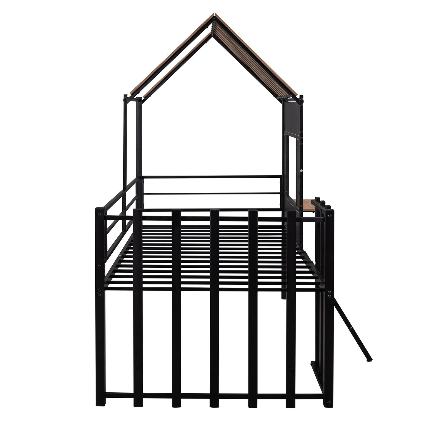 Loft Bed With Roof, Window, Guardrail, Ladder
