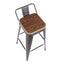 Oregon - Industrial Low Back Barstool (Set of 2) - Black