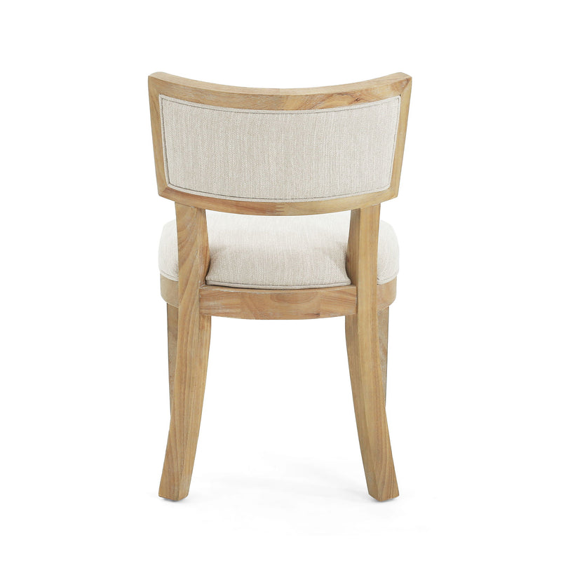 Farmhouse Style Fabric Upholstered Side Dining Chair Set