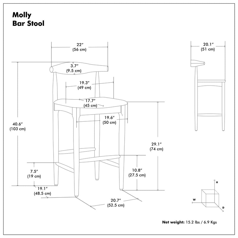Molly - Taburete de bar