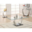 Terrell - Satin Rectangular Glass Top End Table - Silver
