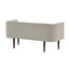 Farrah - Accent Bench With Low Back & Sides - Cream