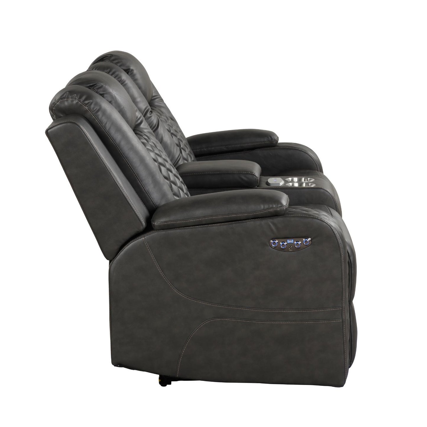 Benz - LED & Power Recliner With Adjustable Headrests And Ambient LED Lighting