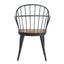 Industrial Inspired Indoor Dining Chair With Metal Legs And Birch (Set of 2) - Black / Natural