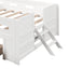 Platform Bed With Guardrail And Drawer