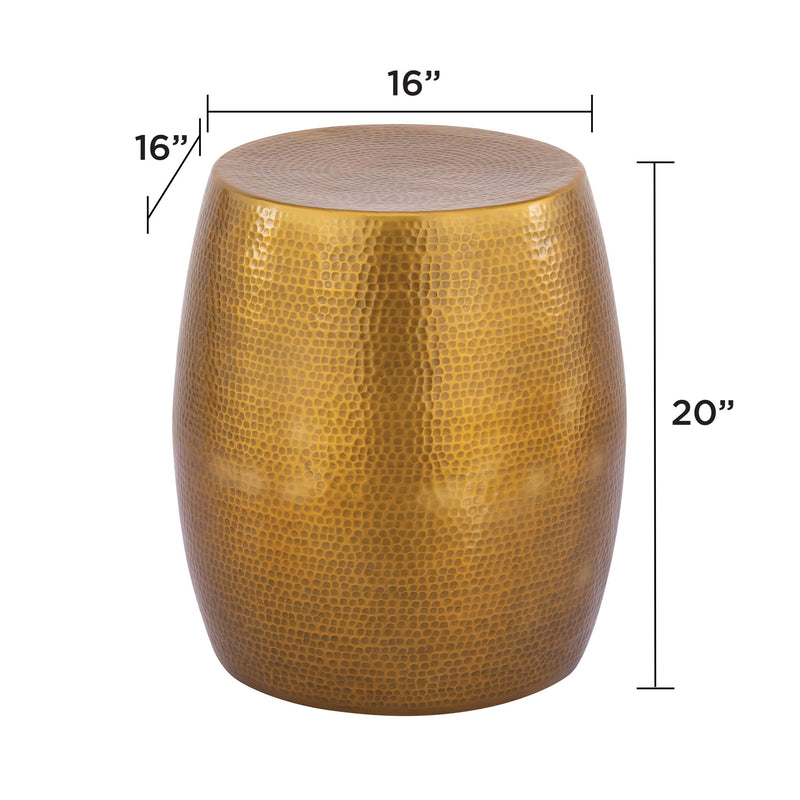 2 Piece Coffee And End Table Set, Oval Design - Gold