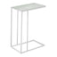 Accent Table, C - Shaped, Tempered Glass, Stylish Design Contemporary & Modern