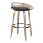 Cassis - Mid Century Modern Fixed Height Barstool With Swivel With Round Footrest (Set of 2)