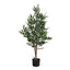 47" Tall, Artificial Plant, Acacia Tree, Indoor, Faux, Fake, Floor, Greenery, Potted, Silk, Decorative - Green / Black