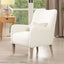 Nimbus - Curved Accent Chair - Ivory White