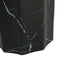 Outdoor Lightweight Concrete BMarble Effect Side Table, Living Room End Table - Black / Marble