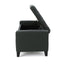 Contemporary Storage Ottoman With Tufted Top - Dark Gray