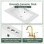 Bathroom Vanity With Sink, Deep Drawer, Door Shelf, 2 Tier Basket