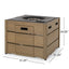 Rustic Style Outdoor Square Propane Fire Pit, 40, 000 Btu