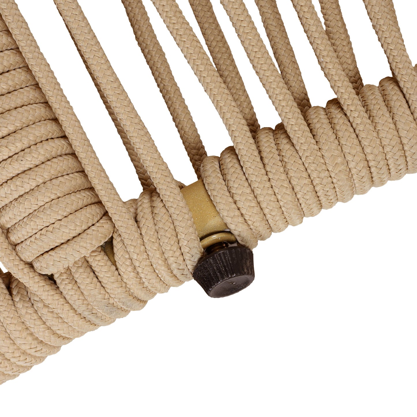 Round Side Table With Rope Frame