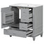 Freestanding Bathroom Vanity With Sink, Soft Close Door, 3 Drawers