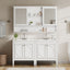 Double Sink Bathroom Vanity Set With Wall Mount Mirror Cabinet