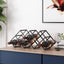 Modern Industrial Tabletop Wine Rack With 7 Bottle Holders - Black