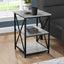 3 Tier Accent Table, Side Marble Look Contemporary & Modern
