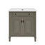 Vintage Bathroom Vanity With Sink, Rustic Cabinet With Soft Close Doors
