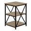 3 Tier Accent Table, Side Marble Look Contemporary & Modern