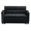 Maeve - Convertible Sleeper Loveseat With Tufting and Side Pocket - Black
